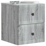 vidaXL Cabinet de chevet mural Sonoma gris 33 x 34 5 x 40 cm