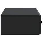 vidaXL Table d'appoint murale Noir 87 5 x 34 5 x 17 cm