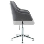 vidaXL Chaises pivotantes à manger lot de 4 gris clair tissu