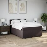 vidaXL Sommier à lattes de lit avec matelas Marron foncé 140x200 cm