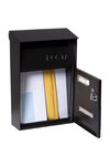 Boîte aux Lettres en Acier  Up D-2006/N  Fenêtres Transparentes  Noir
