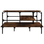 vidaXL Table basse chêne fumé 100x100x48 5 cm bois d'ingénierie