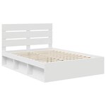 vidaXL Cadre de lit Blanc 150 x 200 cm Bois de pin massif