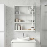vidaXL Armoire Miroir de Salle de Bain Blanc 43 x 16 x 62.5 cm