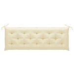 vidaXL Banc de jardin 3 places avec coussin 150 cm Bois d'eucalyptus