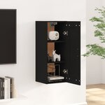 vidaXL Armoire murale Noir 35x34x90 cm Bois d'ingénierie