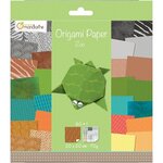 Papier origami avenue mandarine 60 feuilles 20 x 20 cm 70g thème zoo