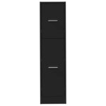vidaXL Armoire d'apothicaire noir 30x41x118 cm bois d'ingénierie