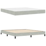 vidaXL Lit à ressorts avec matelas Gris clair 180 x 200 cm tissu