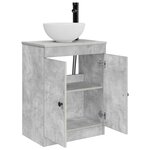 vidaXL Meuble de salle de bain avec évier Gris béton 54 x 35 x 83 cm