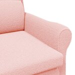 vidaXL fauteuil Rose Tissu en Sherpa doux