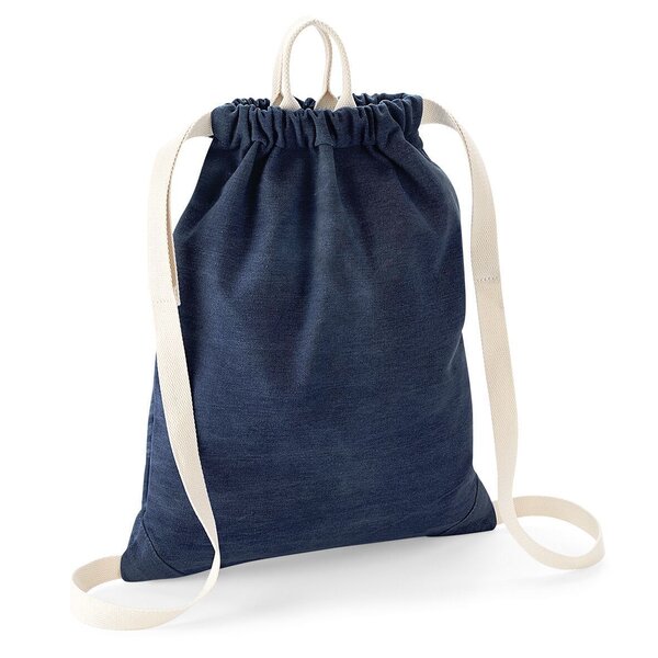 Sac à dos - sac de gym en denim à bretelles - BG642 - bleu foncé