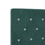 Tête de lit vidaXL Capitonnée avec Boutons Cristaux Vert Foncé 100 cm Velours