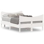 vidaXL Cadre de lit sans matelas blanc 120x200 cm bois de pin massif