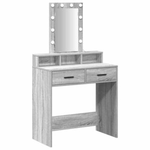 vidaXL Table de Toilette Gris 79 x 41 x 140 cm Bois d'ingénierie