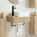 vidaXL Basin de lavage mural Chêne Sonoma 50 x 41 x 39 cm