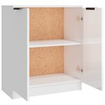 vidaXL Buffets 3 Pièces blanc brillant bois d'ingénierie