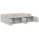 vidaXL Cadre de lit Gris Béton 100x200 cm