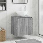 vidaXL Vanité de lavabo mural Sonoma gris 49 5 x 35 x 63 cm