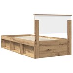 vidaXL Cadre de lit Chêne artisan 90 x 200 cm Bois d'ingénierie