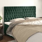 vidaXL Têtes de lit 4 Pièces Vert foncé 90x7x78/88 cm Velours