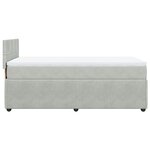 vidaXL Sommier à lattes de lit et matelas Gris clair 90x190 cm Velours