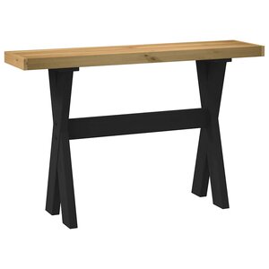 vidaXL Table console NOAIN pieds en forme de X 120x30x75 cm massif pin