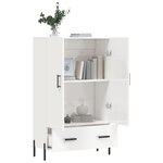vidaXL Buffet haut blanc brillant 69 5x31x115 cm bois d'ingénierie