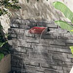 vidaXL Déversoir pour cascade avec LED RVB Inox 30 cm