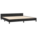 vidaXL Cadre de lit sans matelas noir 200x200 cm velours