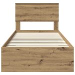 vidaXL Cadre de lit Chêne artisanal 90 x 200 cm Bois d'ingénierie