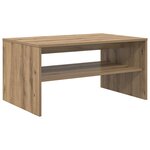 vidaXL Table basse Chêne artisanal 80 x 50 x 40 cm Bois d'ingénierie