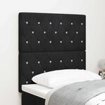 vidaXL Tête de lit LED noire en velours de 80 cm