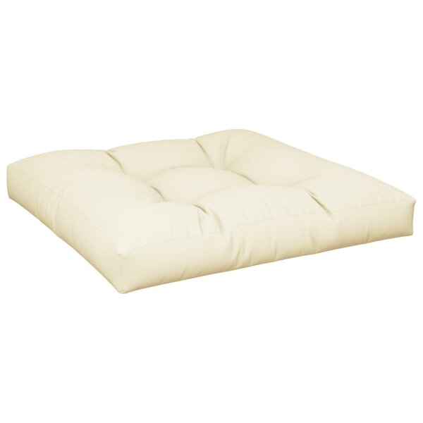vidaXL Coussin de palette crème 70x70x12 cm tissu