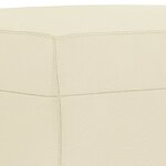 vidaXL Ensemble de canapés 4 Pièces avec coussins Crème Similicuir