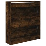 vidaXL Armoire à chaussures chêne fumé 80x21x87 5 cm bois ingénierie