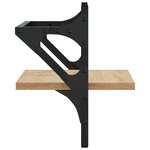 vidaXL Étagères murales avec barres 2 Pièces chêne sonoma 30x25x30 cm