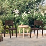 vidaXL Chaises de jardin lot de 2 Moka Polypropylène