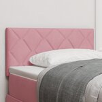 vidaXL Tête de lit LED Rose Ensemble de 2 Rose Tissu  Bois