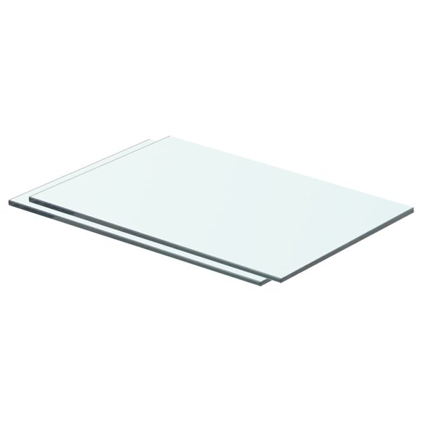 vidaXL Panneaux d'étagère 2 Pièces Verre Transparent 40 x 20 cm
