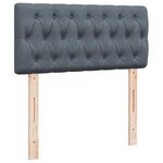 vidaXL Sommier à lattes de lit et matelas Gris foncé 90x190 cm Velours