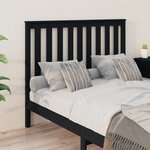 vidaXL Tête de lit Noir 146x6x101 cm Bois massif de pin