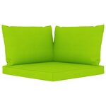 Vidaxl salon de jardin 4 pièces avec coussins vert vif