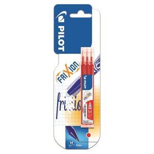 PILOT - Etui de 3 recharges Frixion Ball / Clicker Moyen - Encre rouge