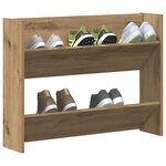 vidaXL Armoire à chaussures murale chêne artisanal bois d'ingénierie