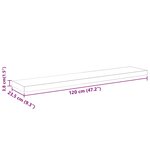 vidaXL Étagère murale flottante 2 Pièces Noir brillant 120x23 5x3 8cm MDF