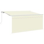 vidaXL Auvent Rétractable Crème 300 x 200 cm Polyester et Aluminium