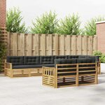 vidaXL Ensemble de canapés d'extérieur 8 Pièces Blanc et anthracite