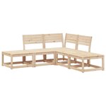 vidaXL Salon de jardin 5 Pièces bois de pin massif