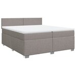 vidaXL Sommier à lattes de lit avec matelas Taupe 200x200 cm Tissu